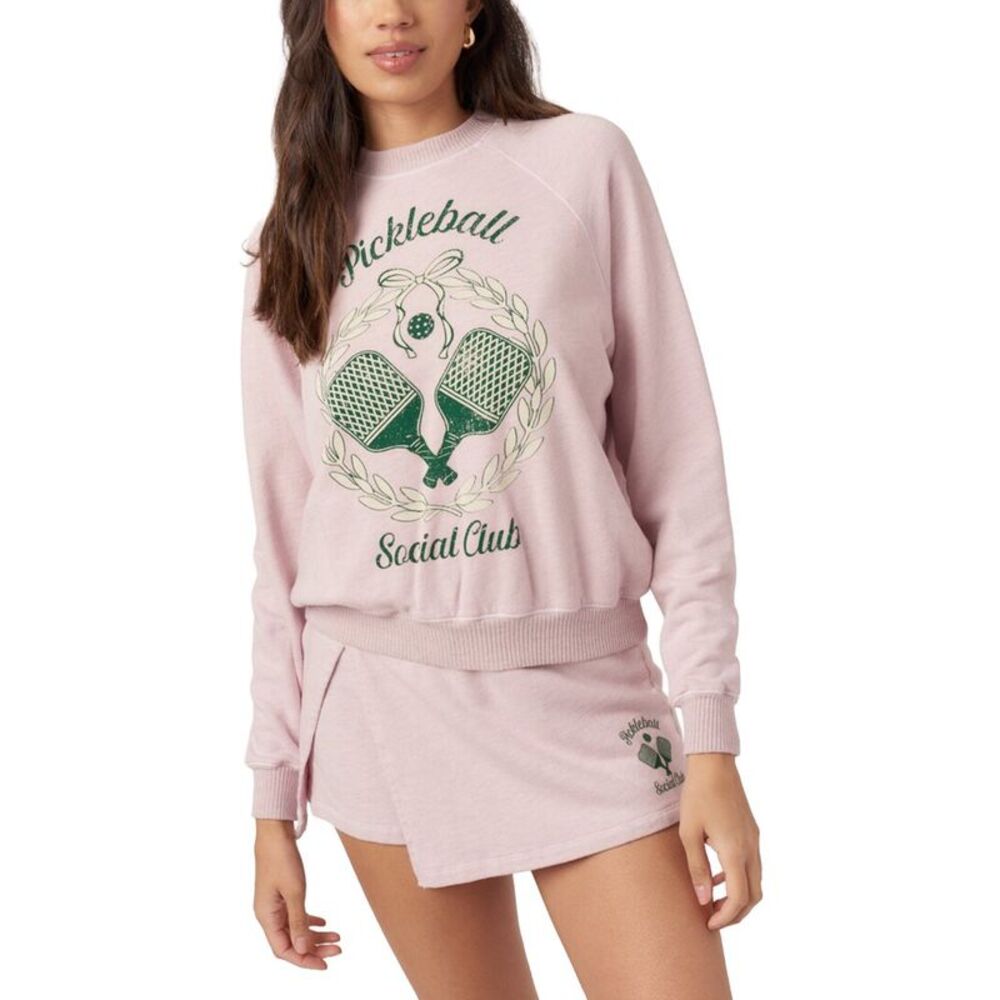 Project Social T Womens Pickleball Social Club Sweatshirt, Purple